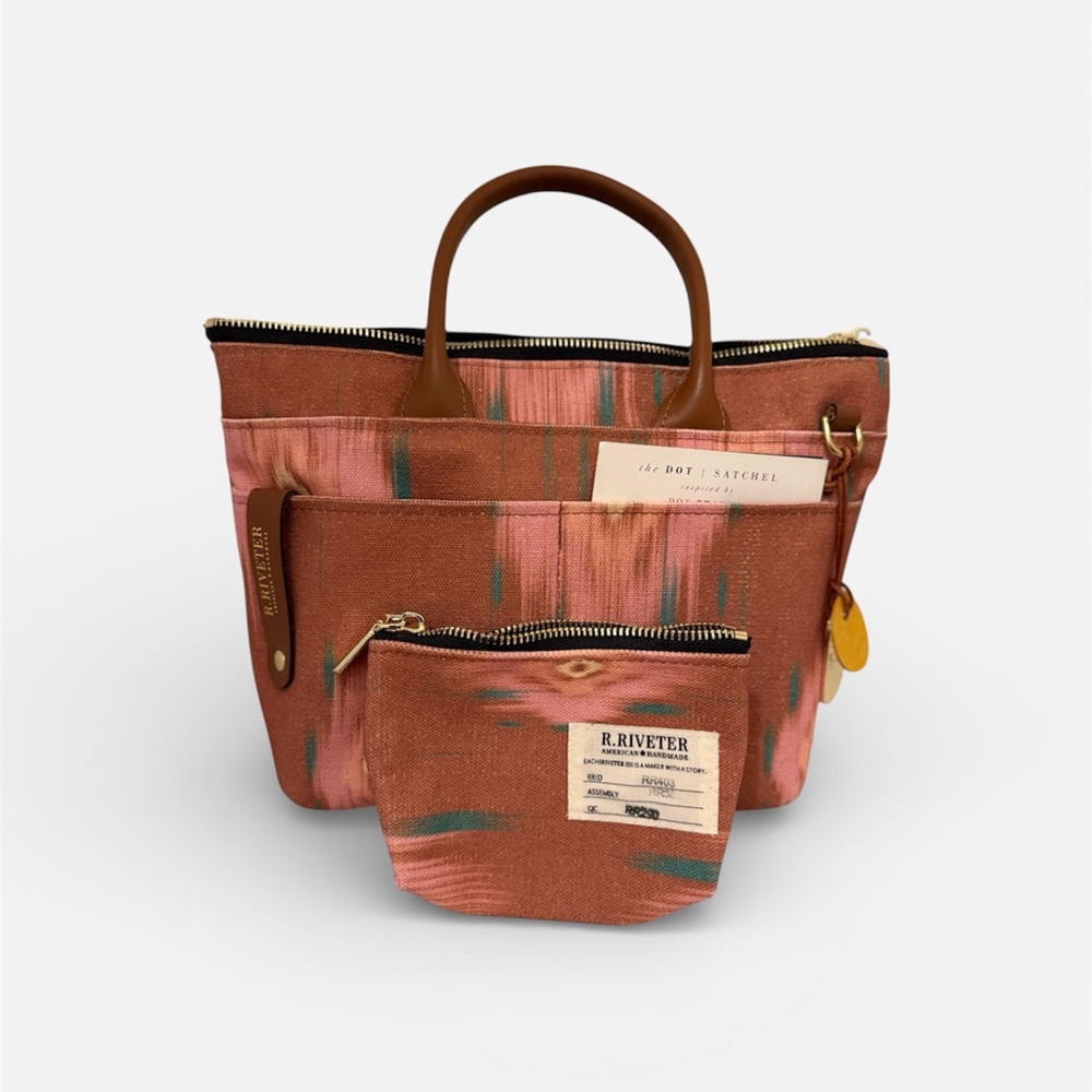 NWT R.Riveter Dot Satchel + Zip Pouch 🤍